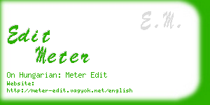 edit meter business card